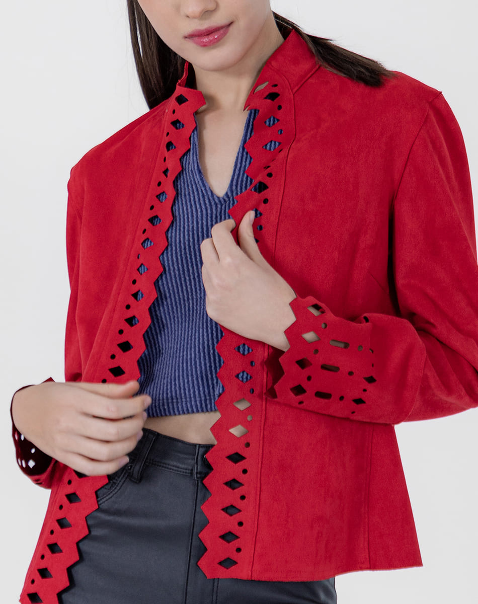 SHYLA | Suede Jacket With Cross Loose