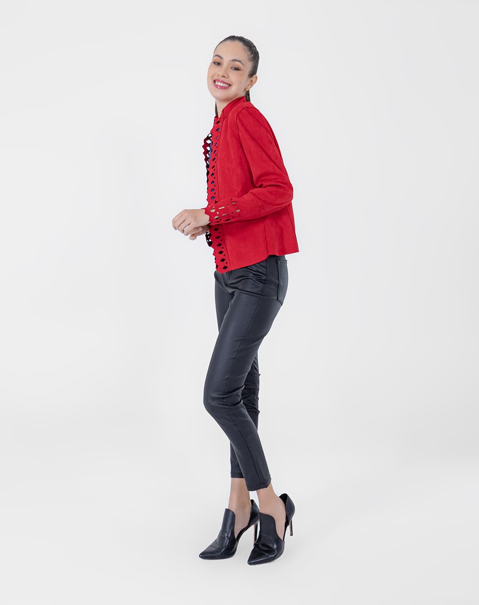 SHYLA | Suede Jacket With Cross Loose