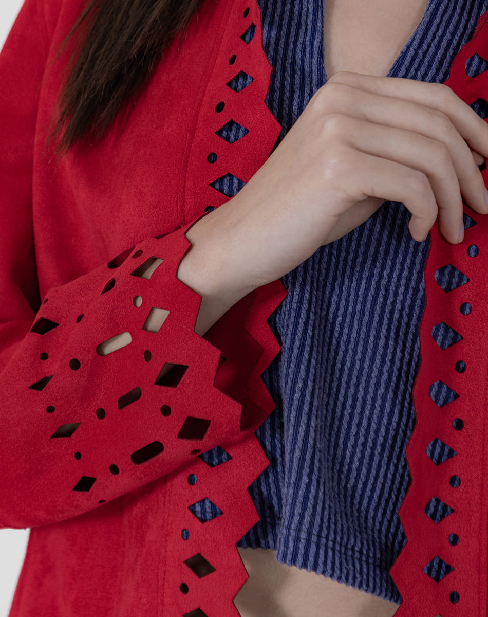 SHYLA | Suede Jacket With Cross Loose