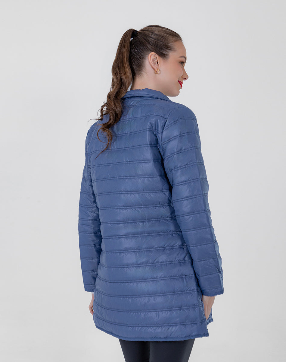 Long Jacket With Button on the collar