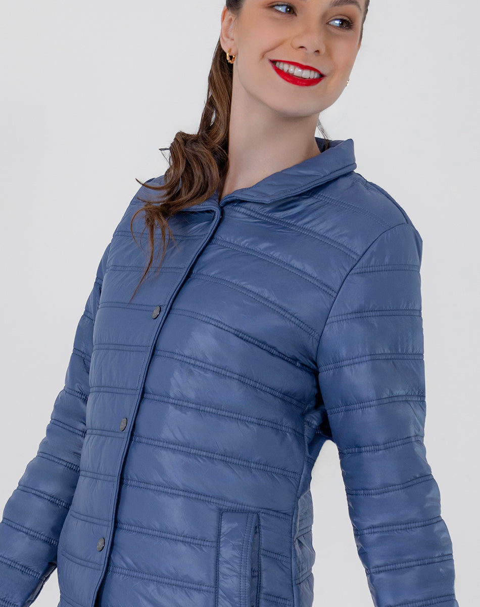 Long Jacket With Button on the collar