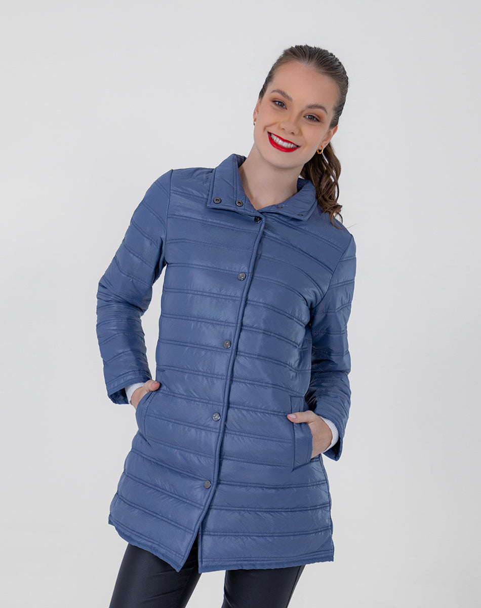Long Jacket With Button on the collar