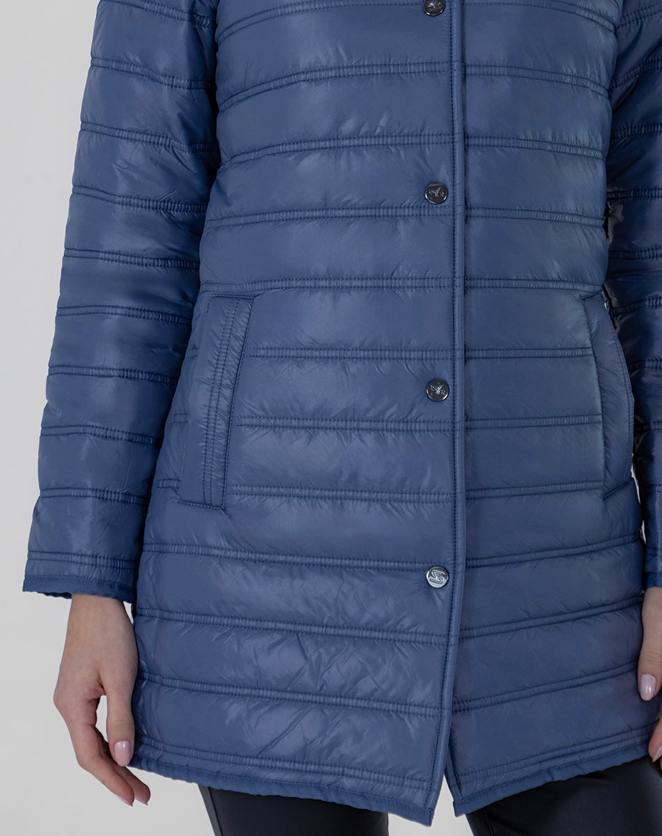 Long Jacket With Button on the collar