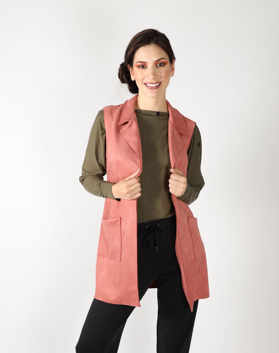 Lightweight suede vest