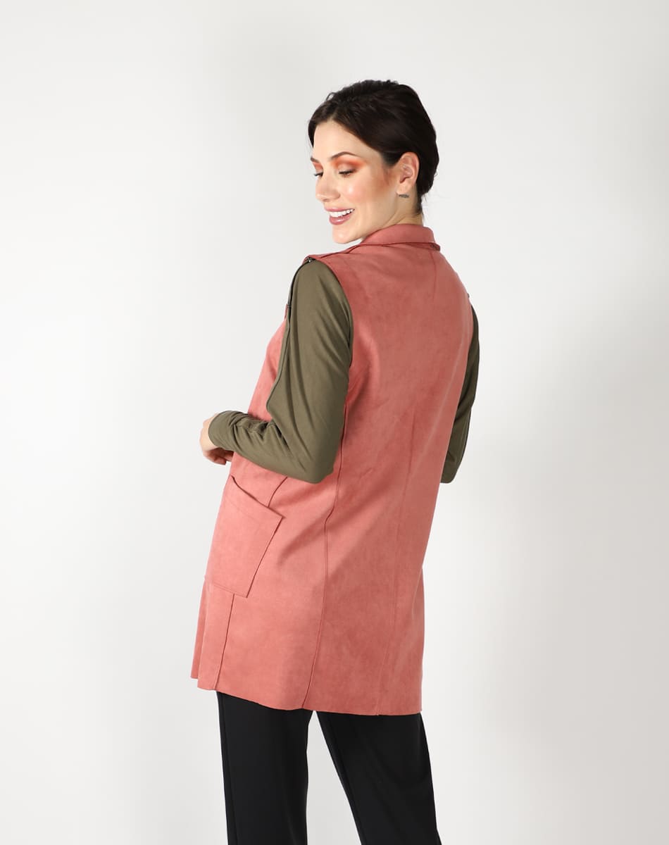 Lightweight suede vest