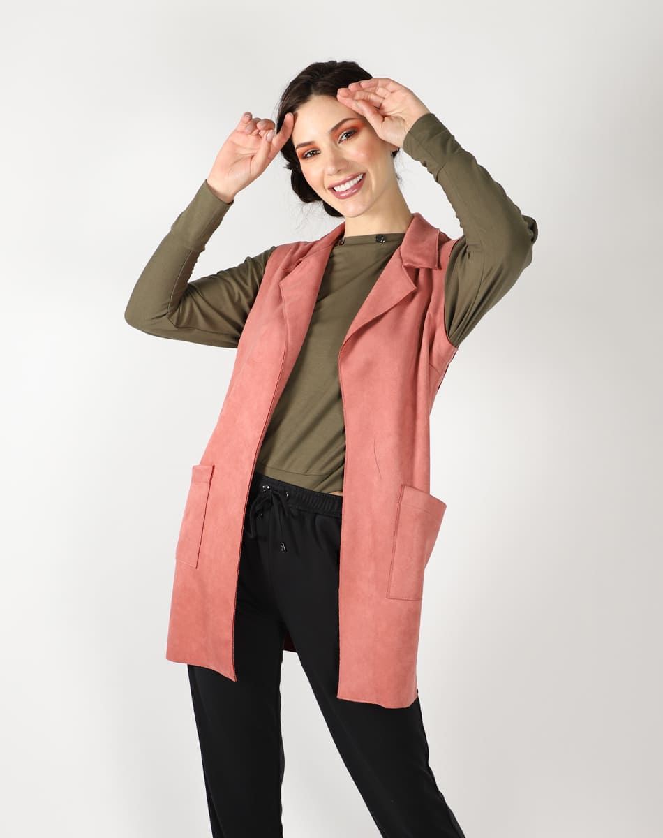 Lightweight suede vest
