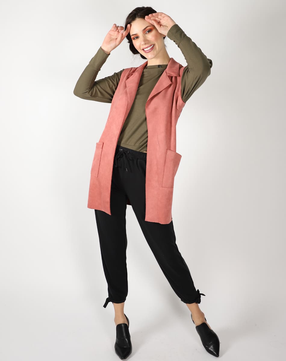 Lightweight suede vest