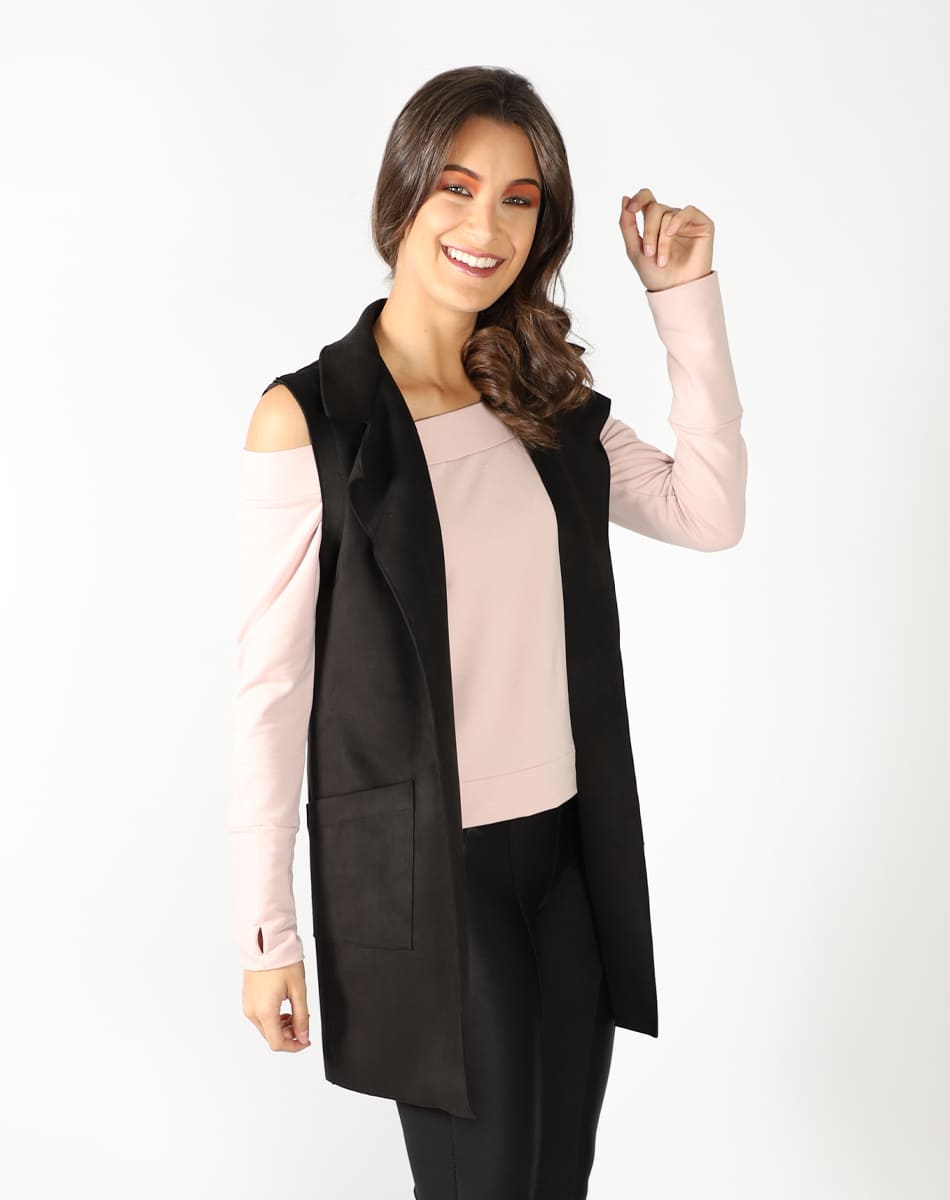 Lightweight suede vest