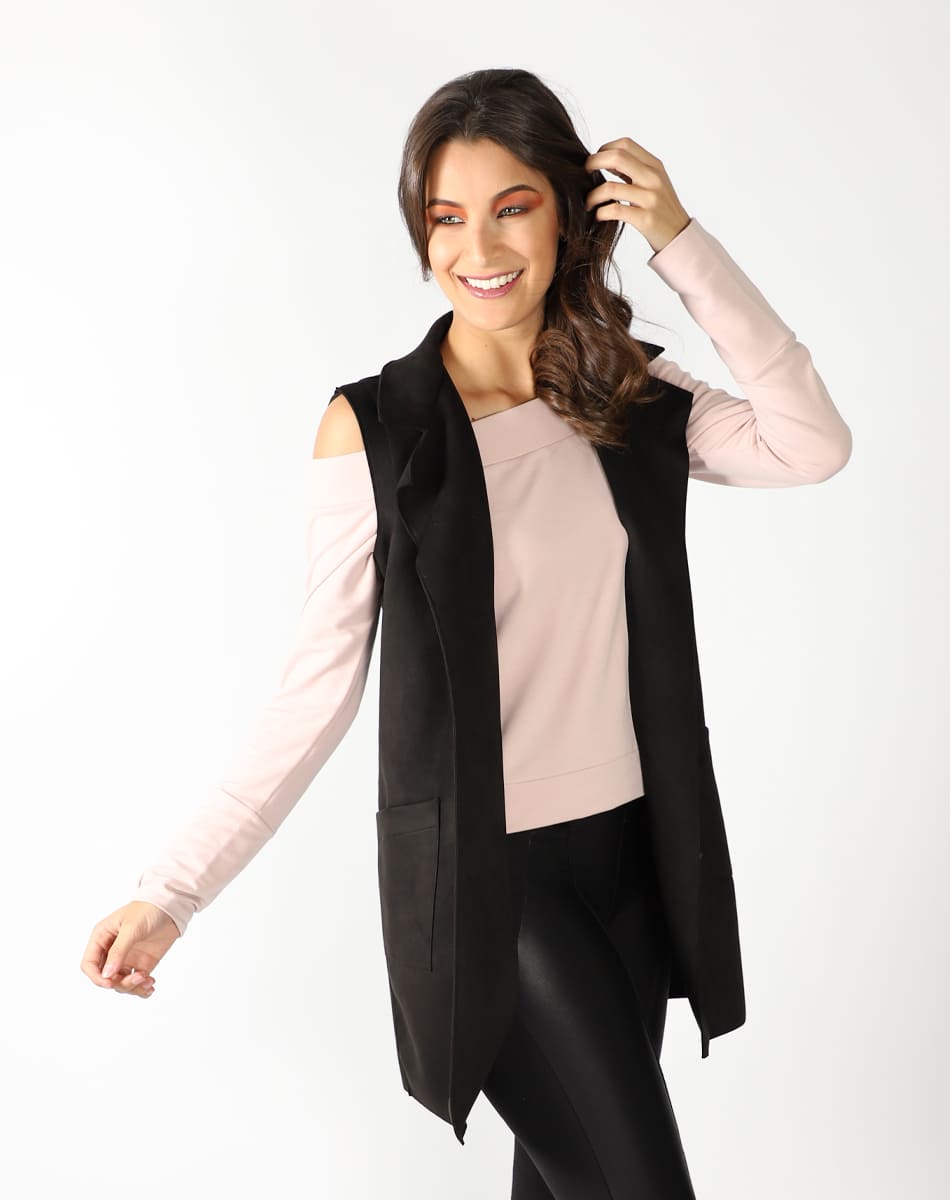 Lightweight suede vest