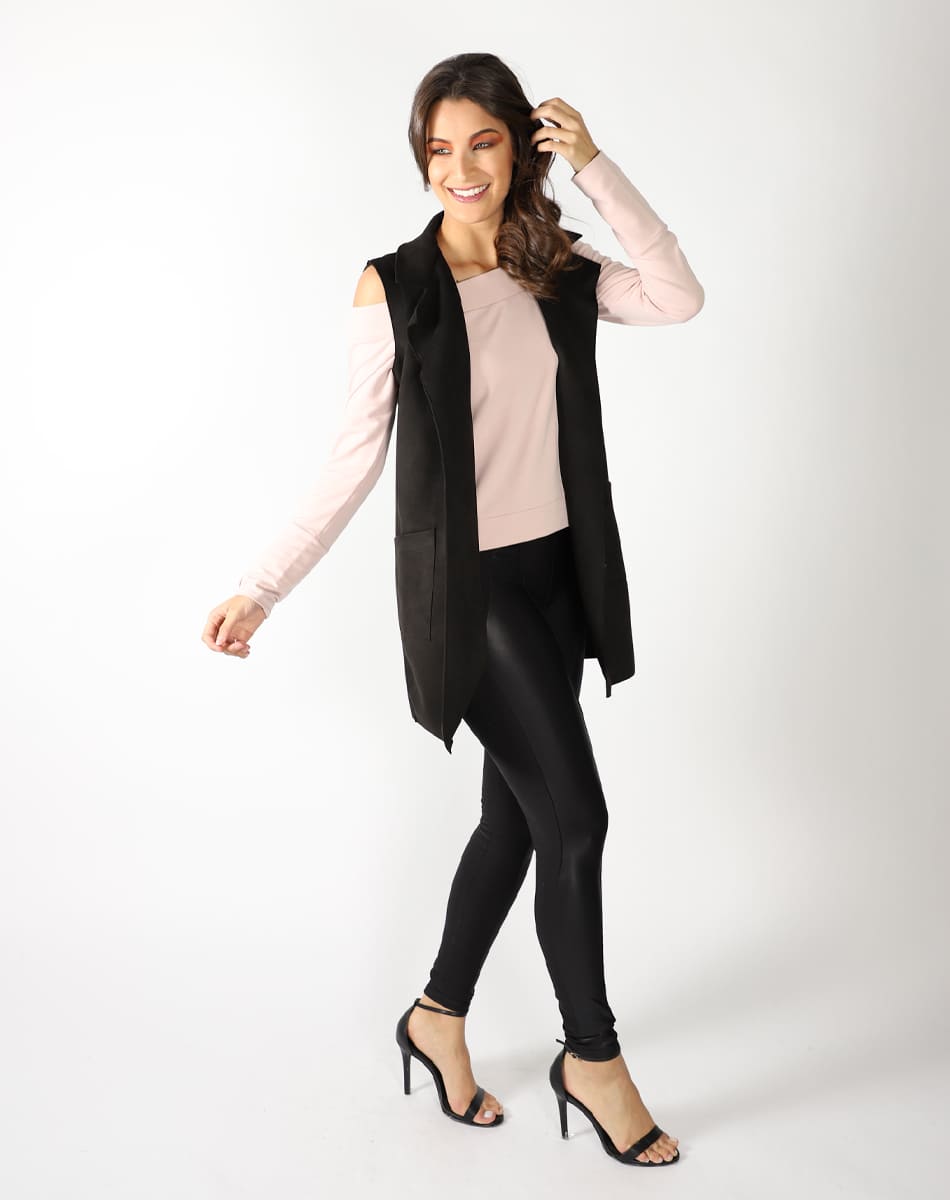 Lightweight suede vest