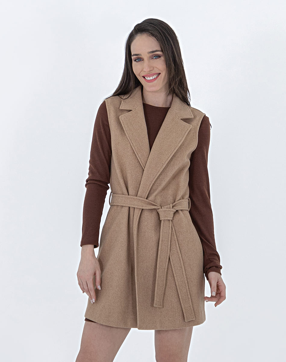 Vest With Double Lapeled Tape