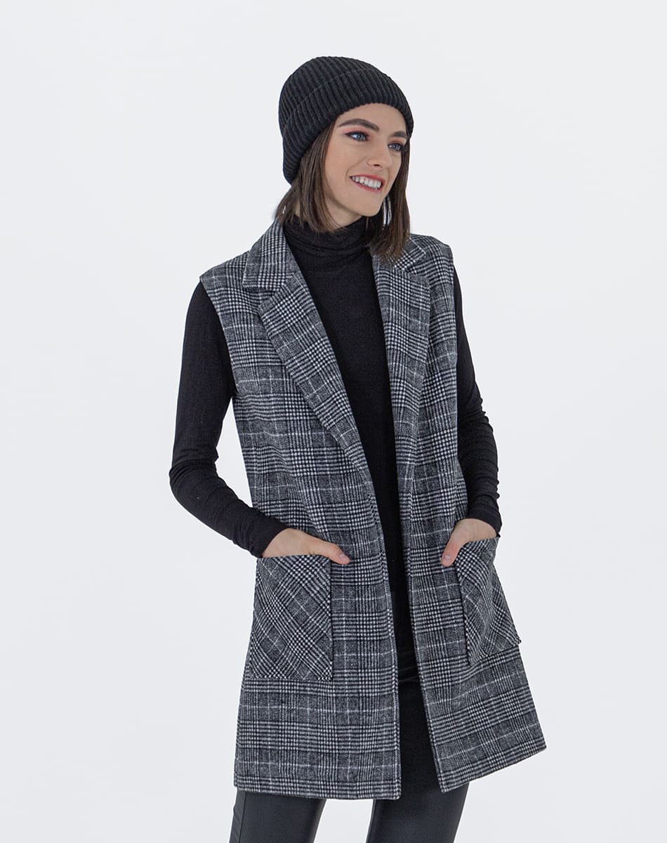 Lapeled Loose Vest