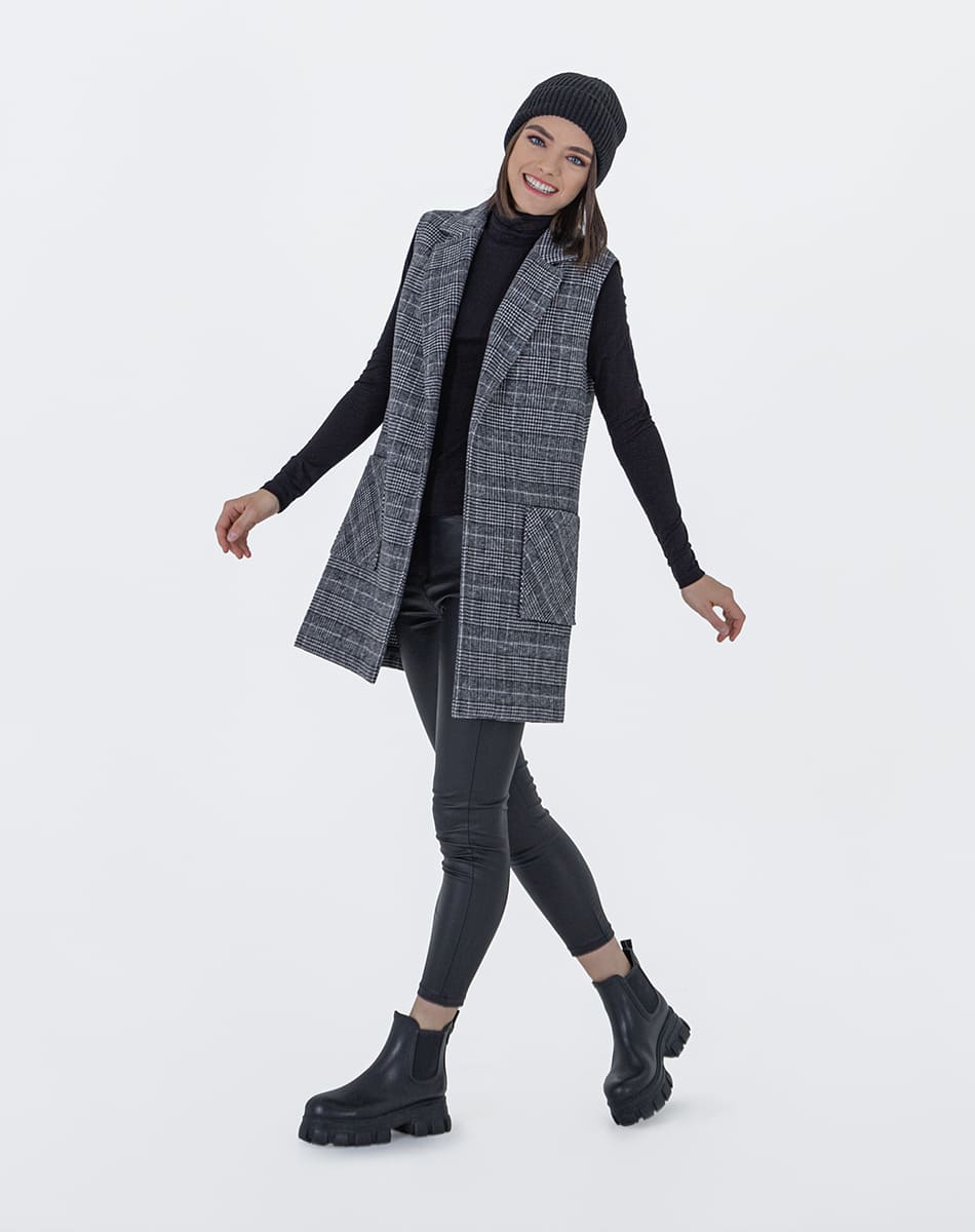 Lapeled Loose Vest