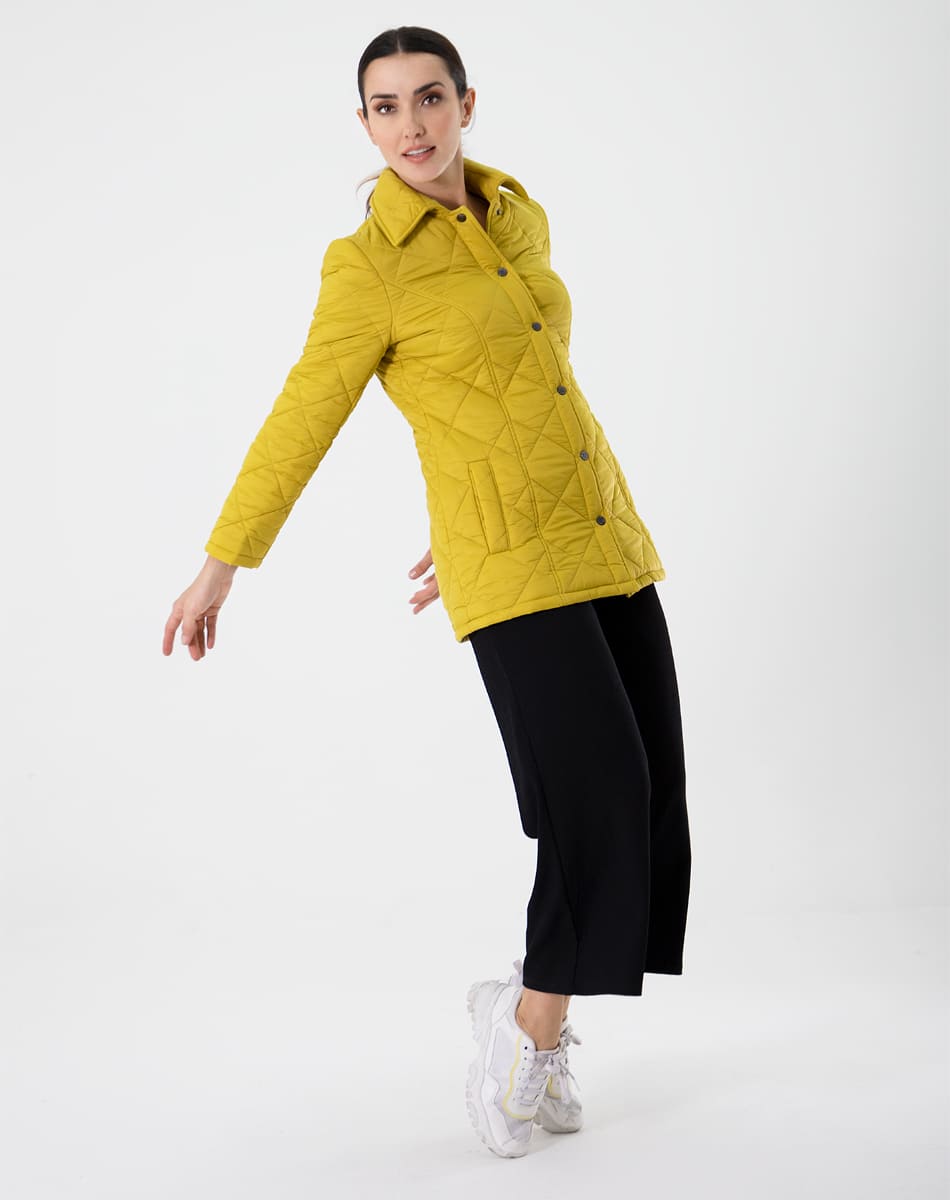 Quilted jacket with collar