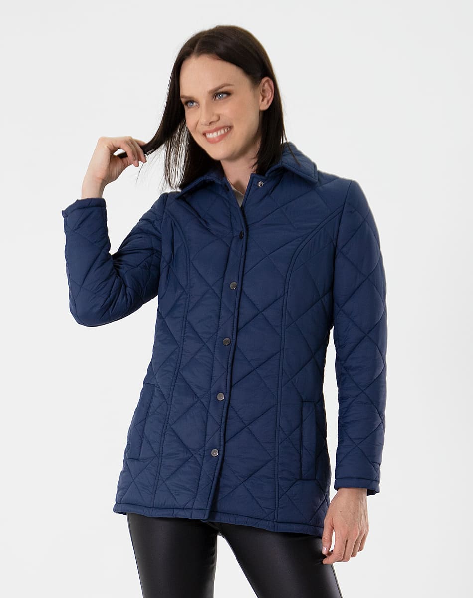 Quilted jacket with collar