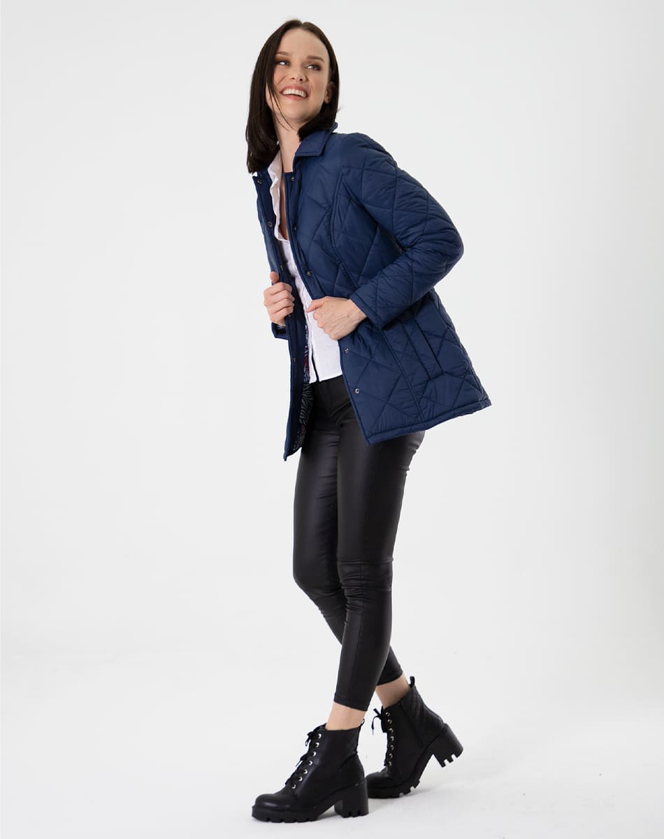 Quilted jacket with collar