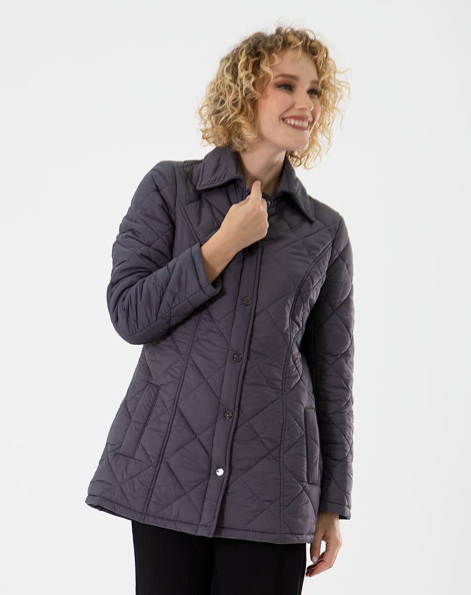 Quilted jacket with collar