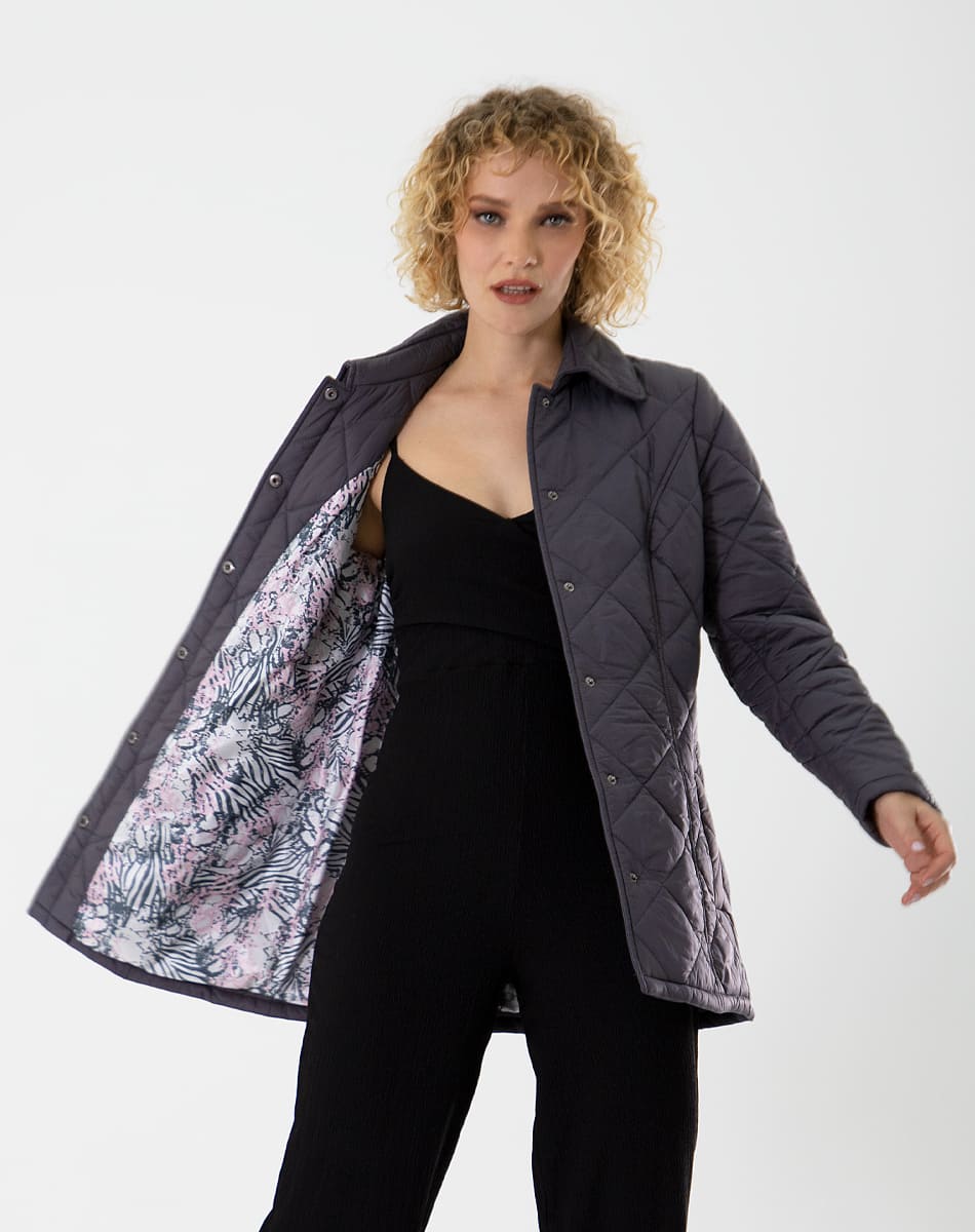 Quilted jacket with collar
