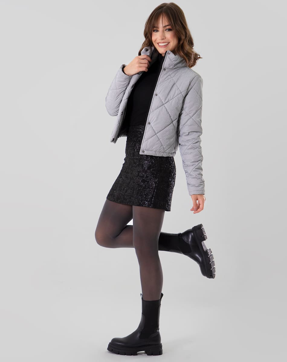 Short Padded High collar Jacket