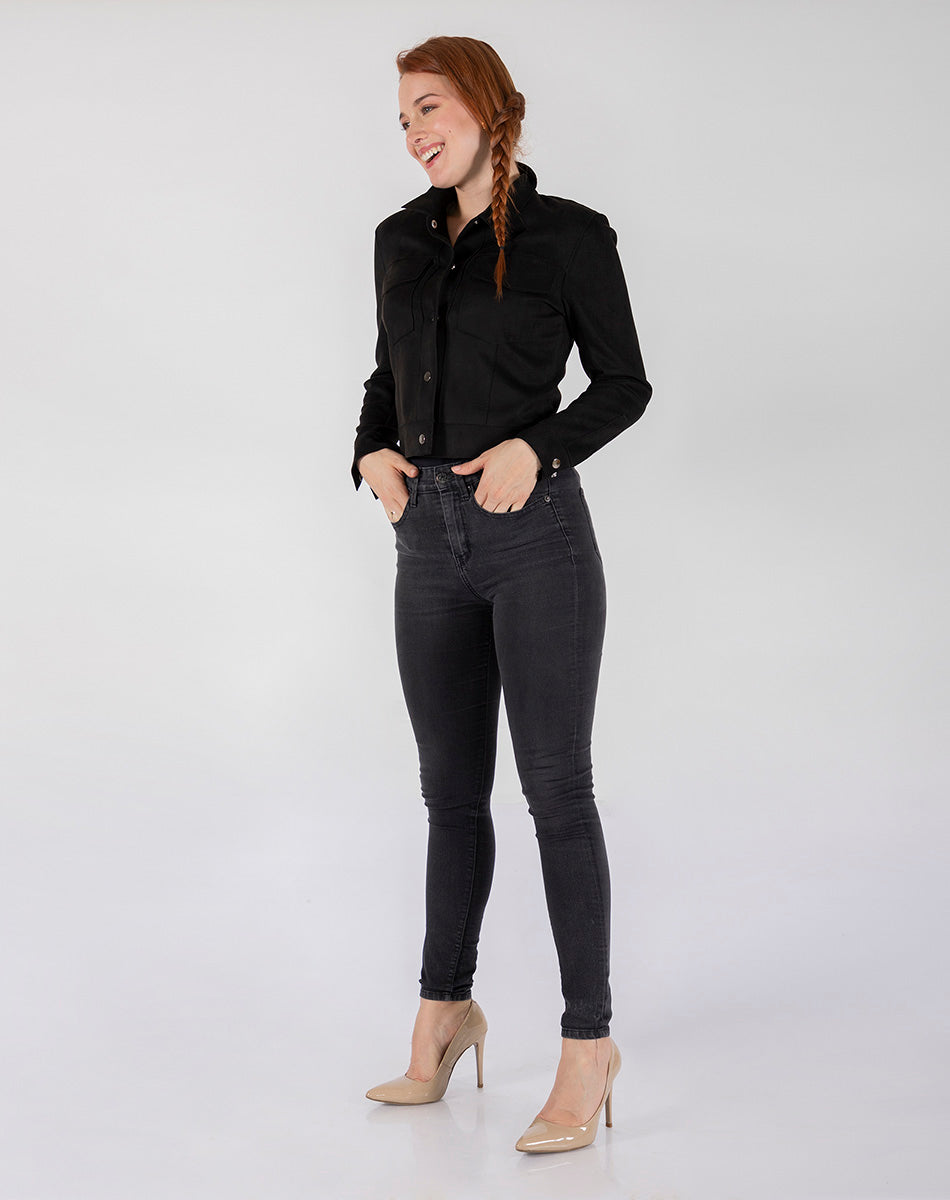 Light, short length suede