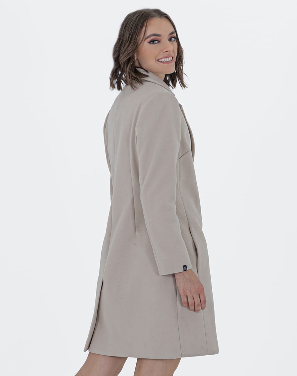 V Collar Midi Coat