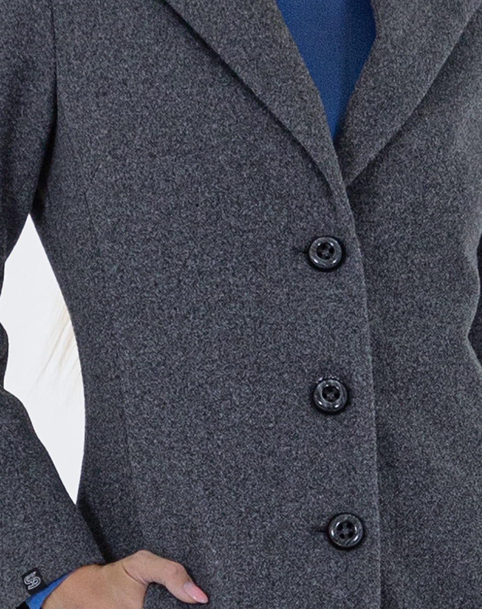 V Collar Midi Coat