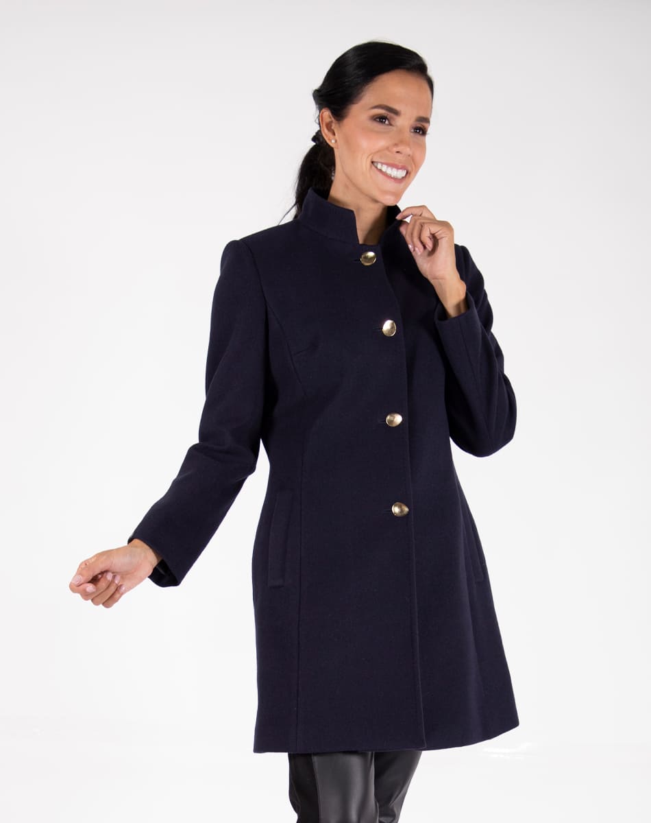 Elegant High Collar Coat