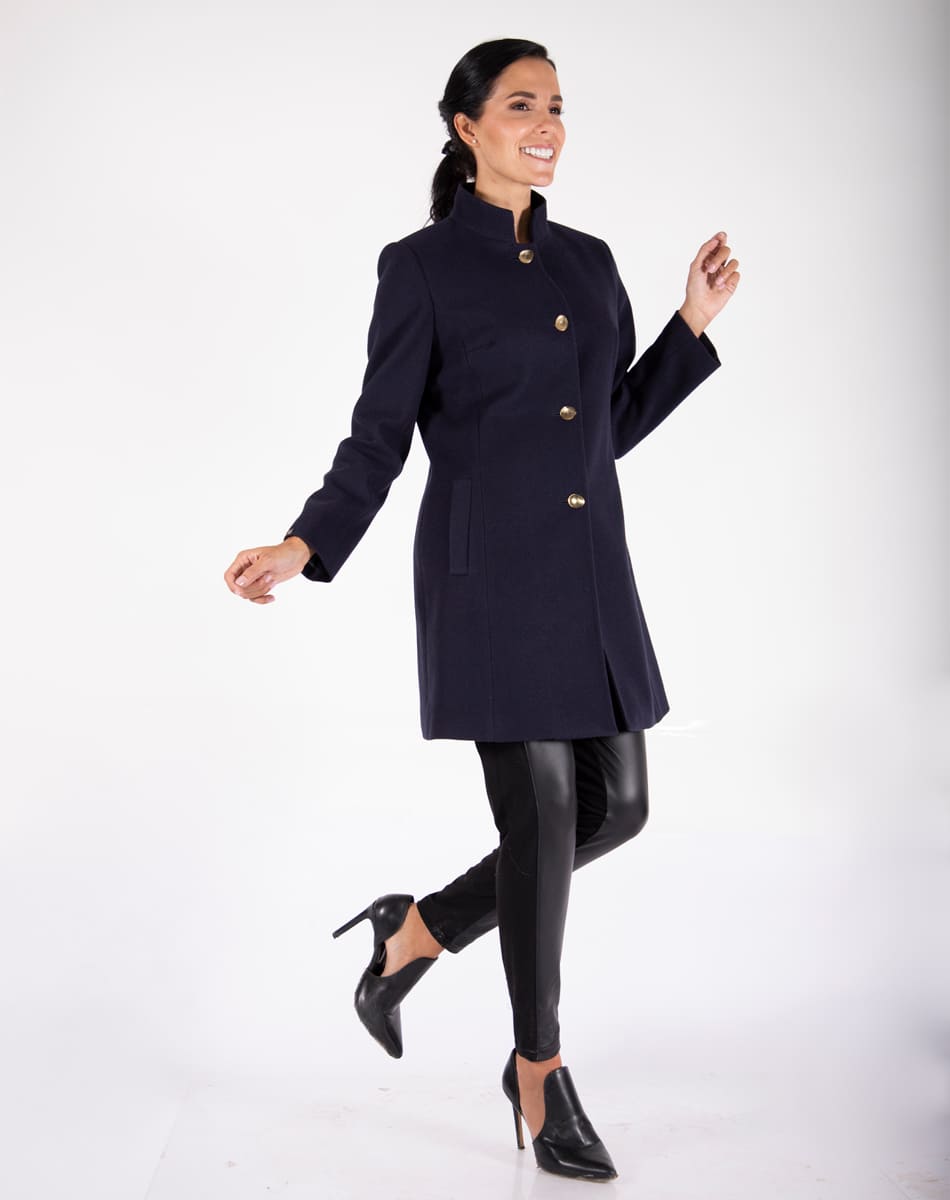 Elegant High Collar Coat