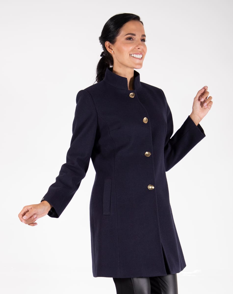 Elegant High Collar Coat