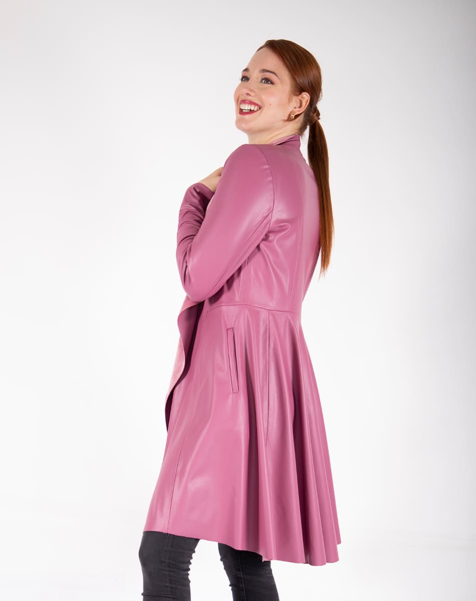 Synthetic leather Long Coat
