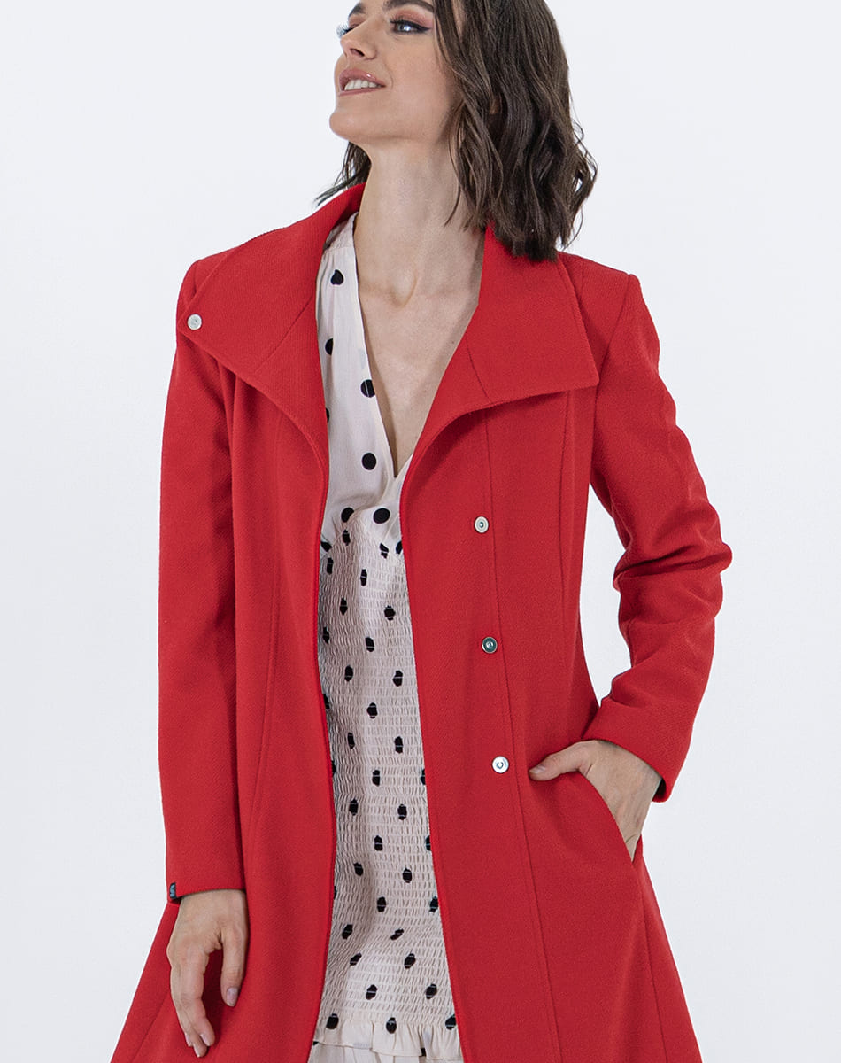 High neck coat