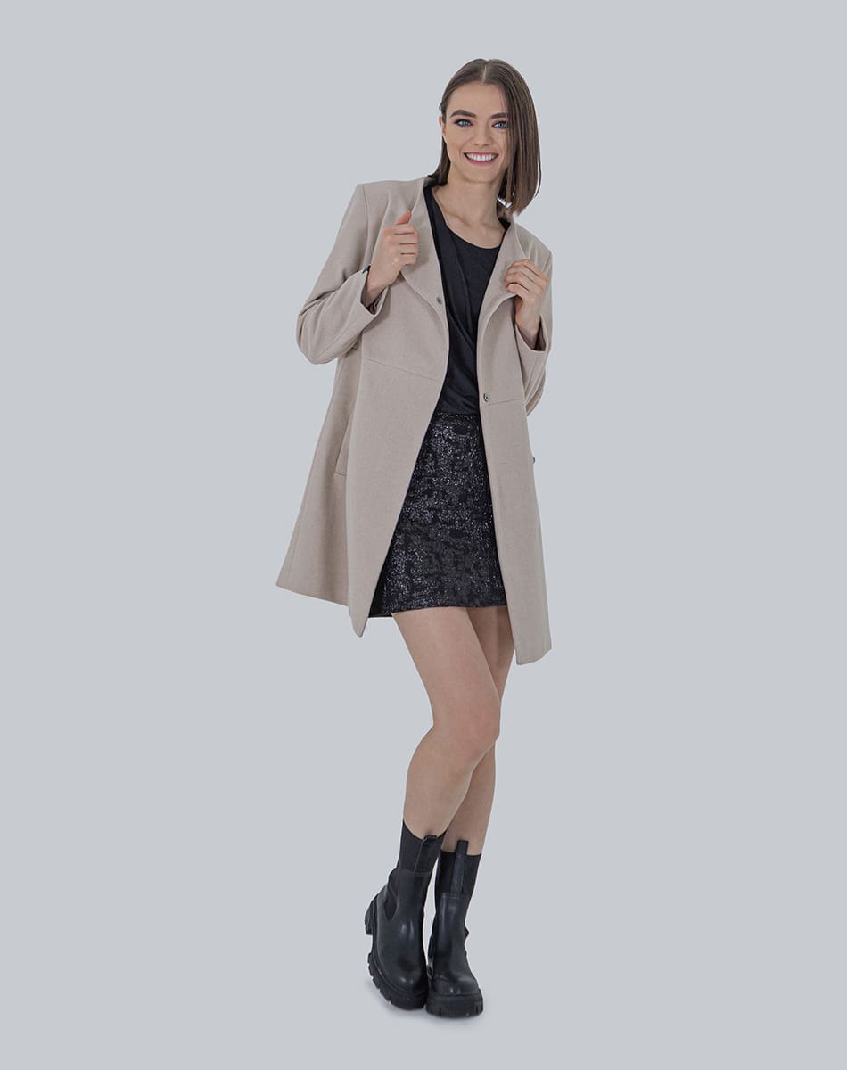 Mao collar coat