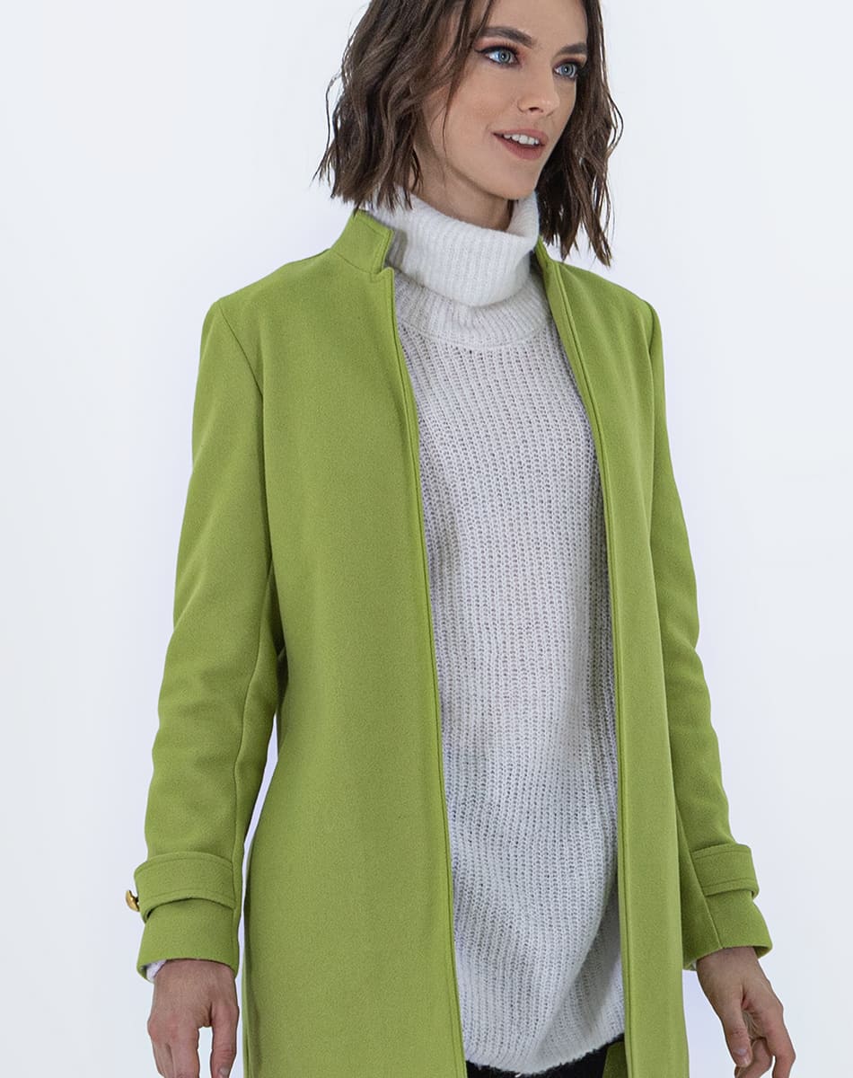 Open Coat With Ribbon On Cuffs