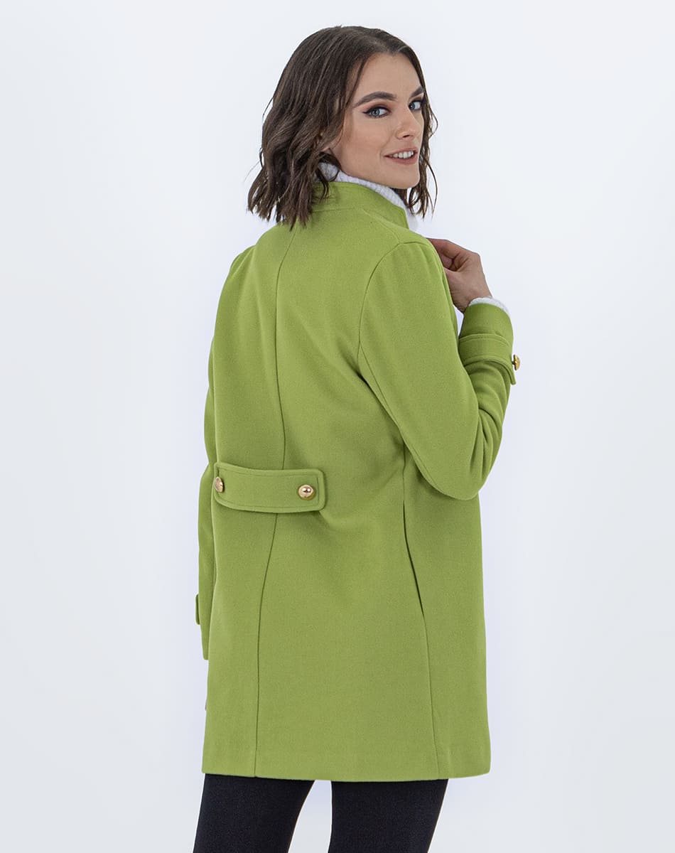 Open Coat With Ribbon On Cuffs
