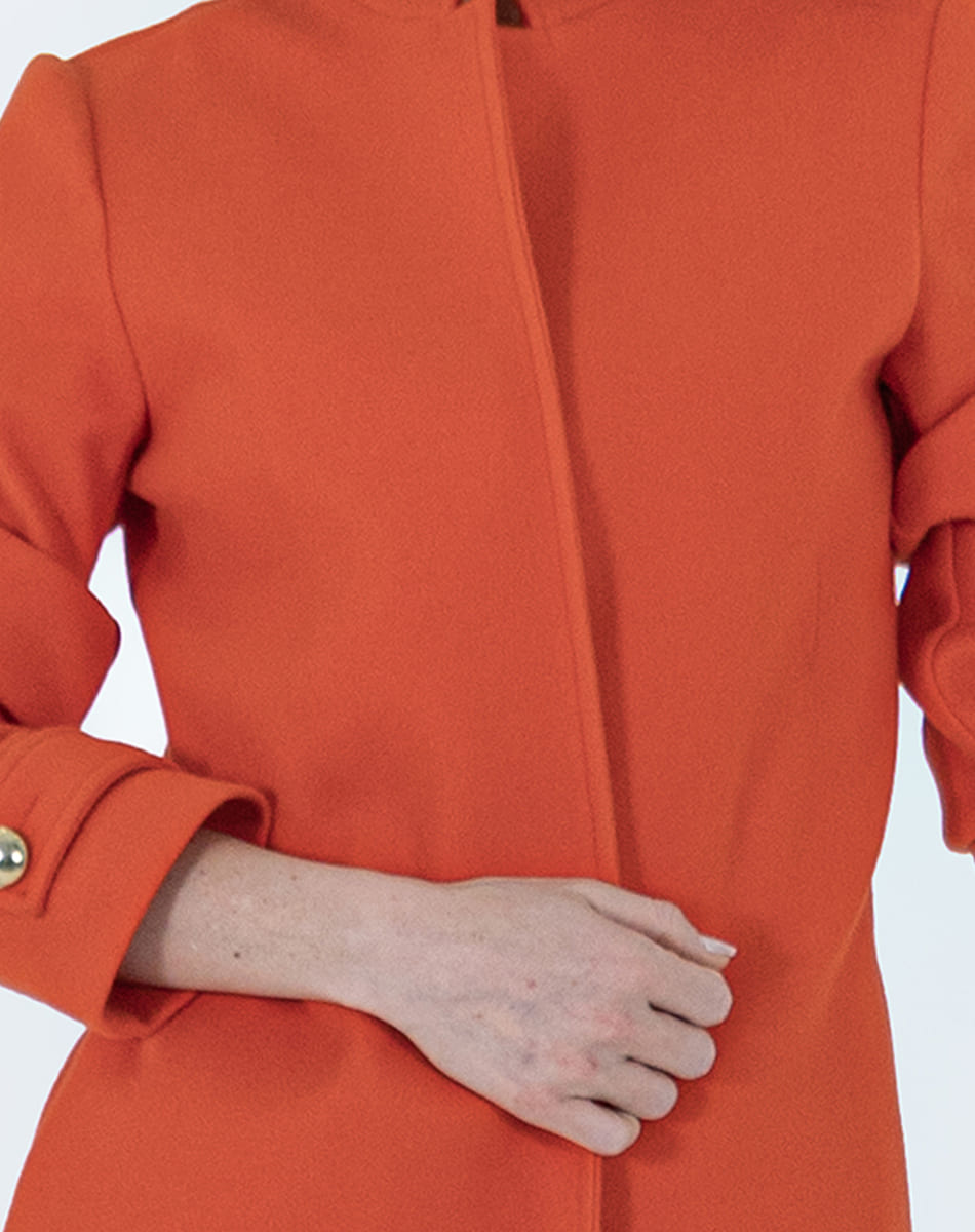 Open Coat With Ribbon On Cuffs