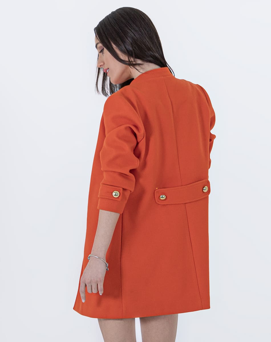 Open Coat With Ribbon On Cuffs