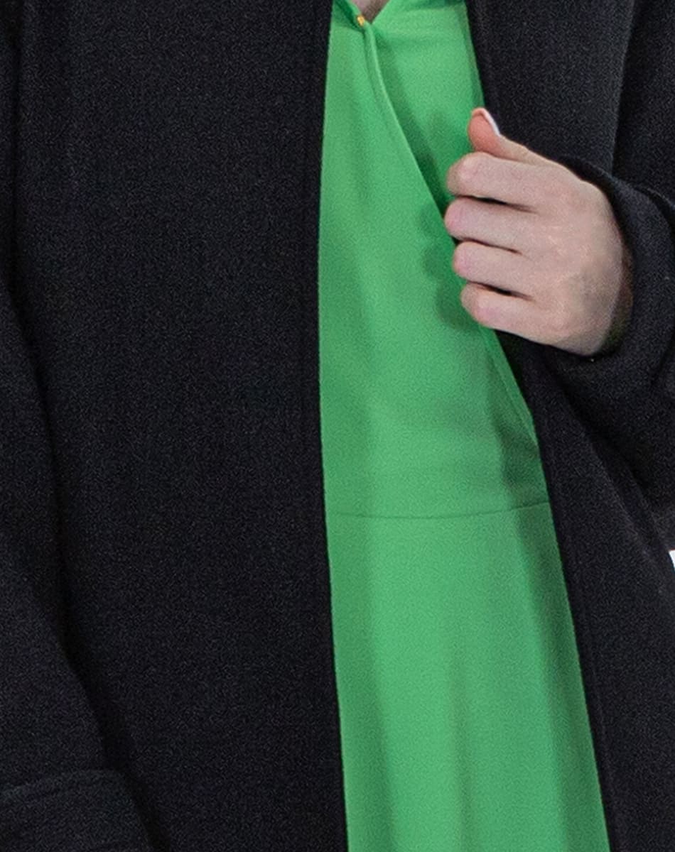 Open Coat With Ribbon On Cuffs