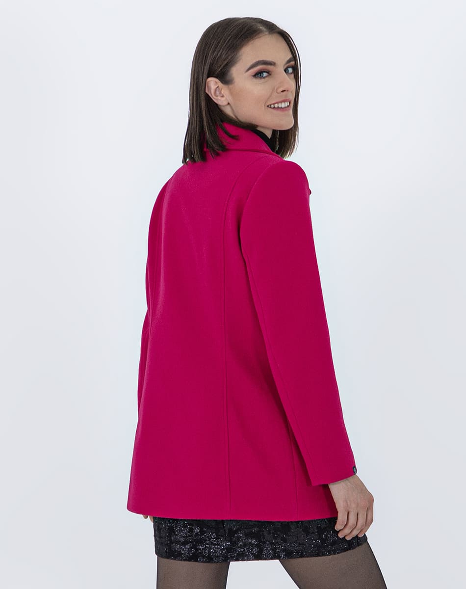 Single Lapel Midi Length Coat