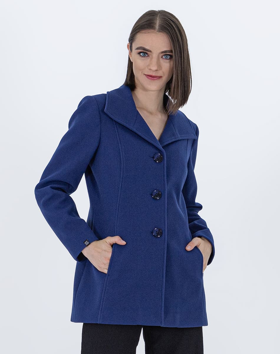 Single Lapel Midi Length Coat