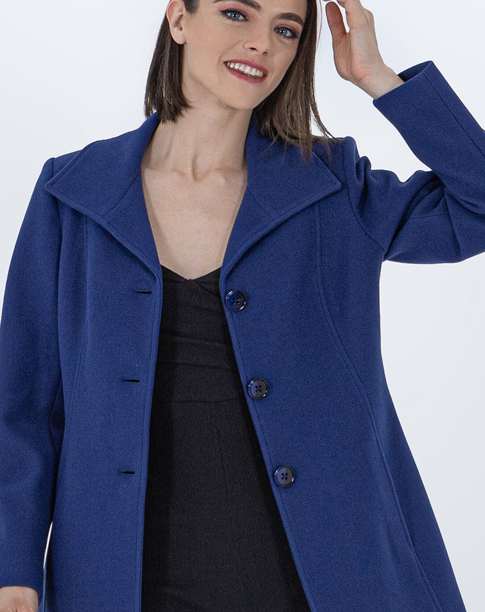 Single Lapel Midi Length Coat