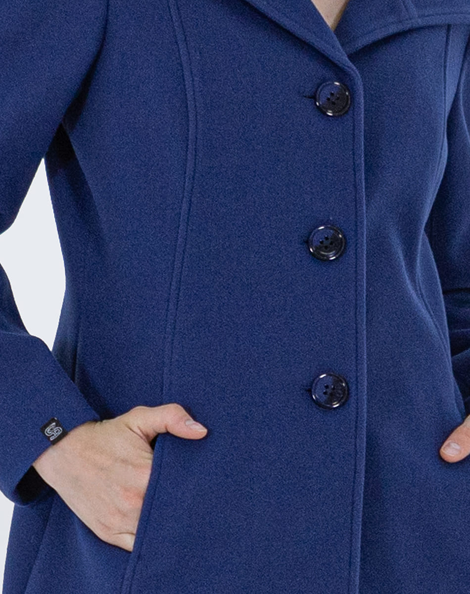 Single Lapel Midi Length Coat