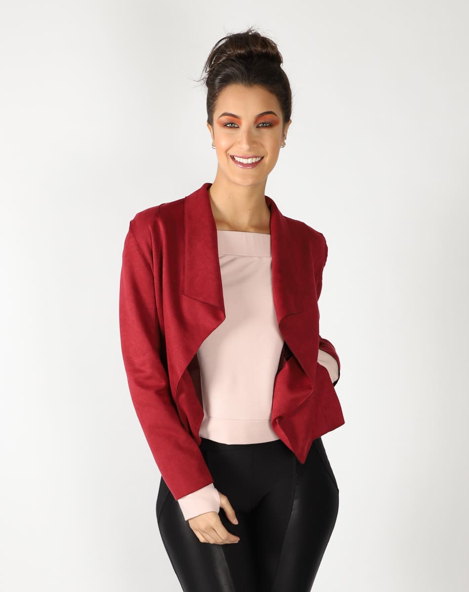 Long loose fit suede