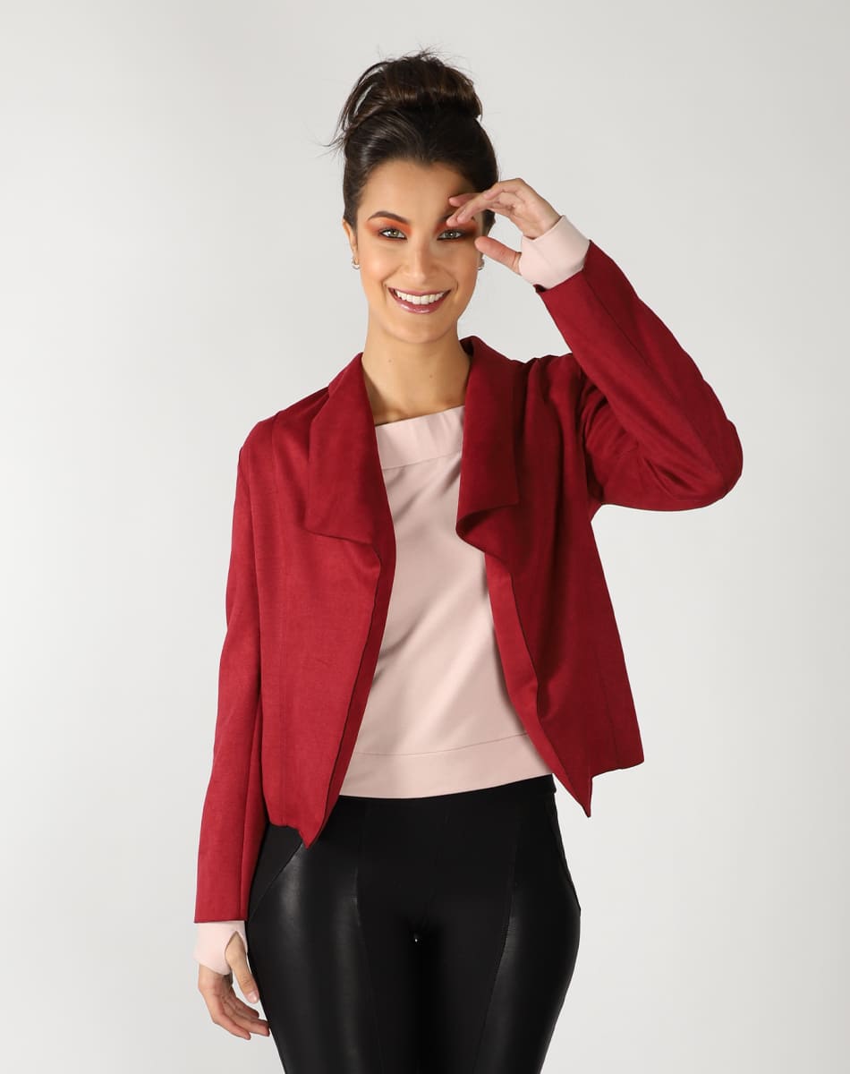 Long loose fit suede