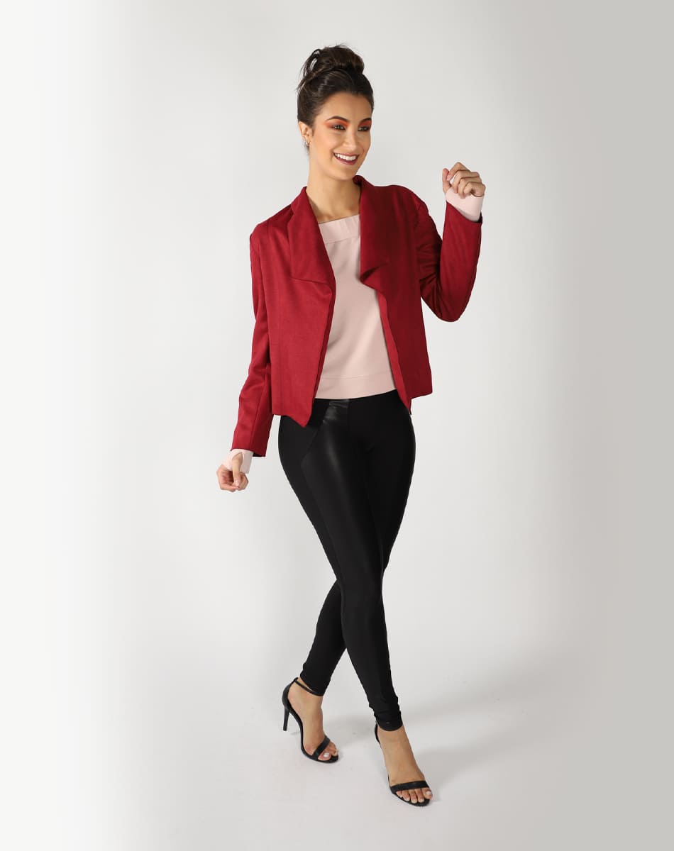 Long loose fit suede