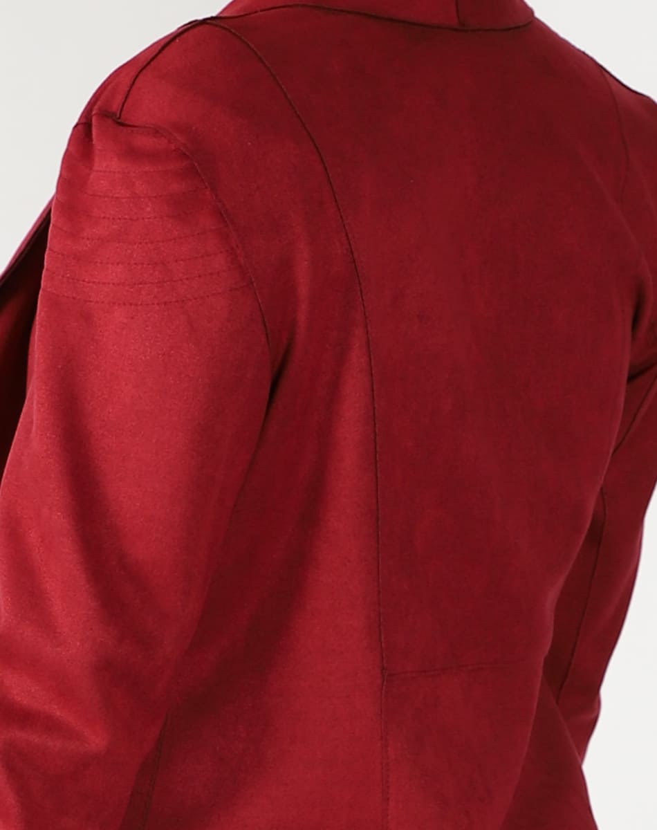 Long loose fit suede