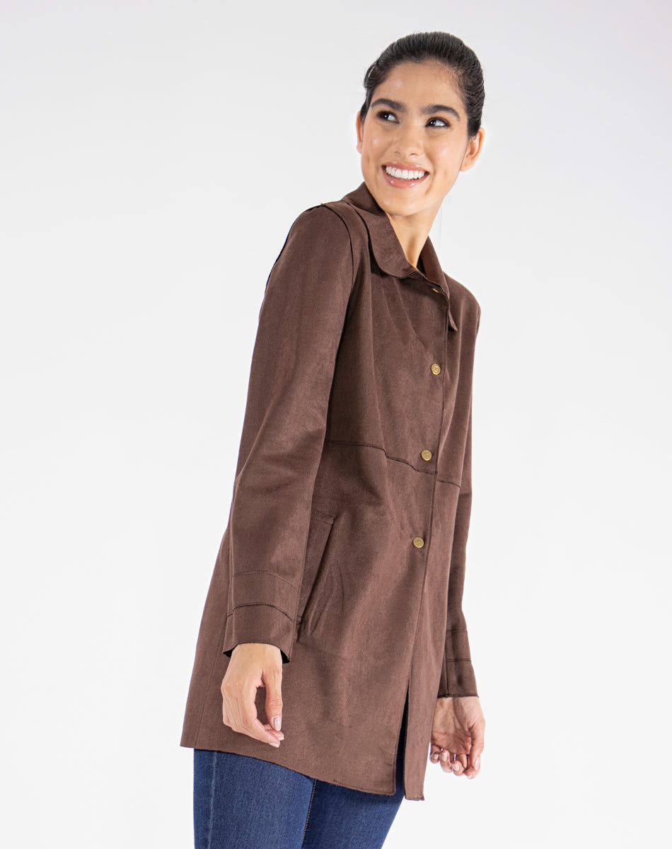 Short Suede Coat