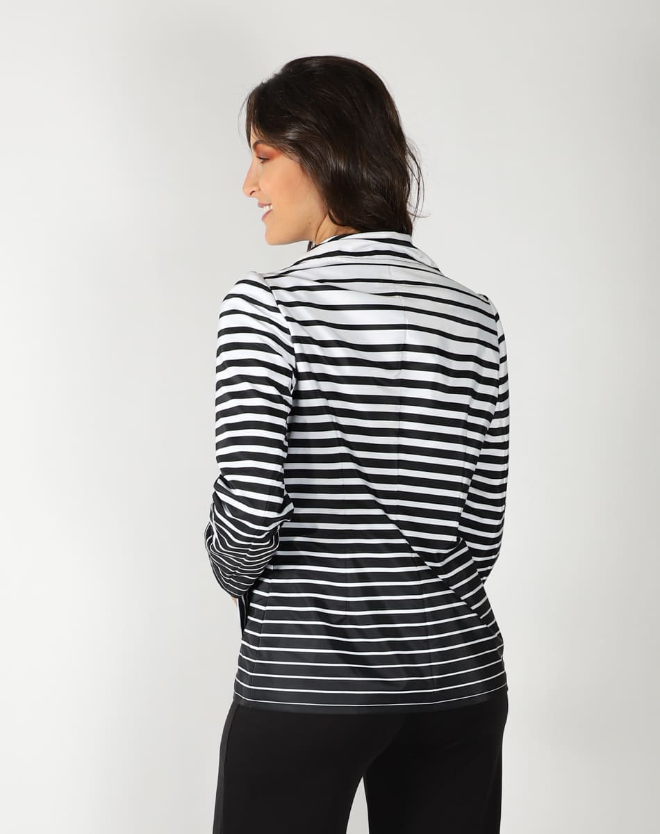 Striped trench coat