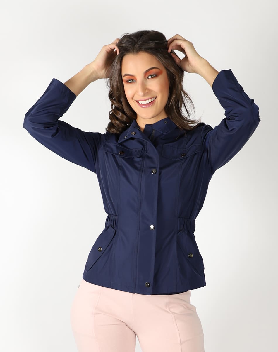 Trendy girl trench coat