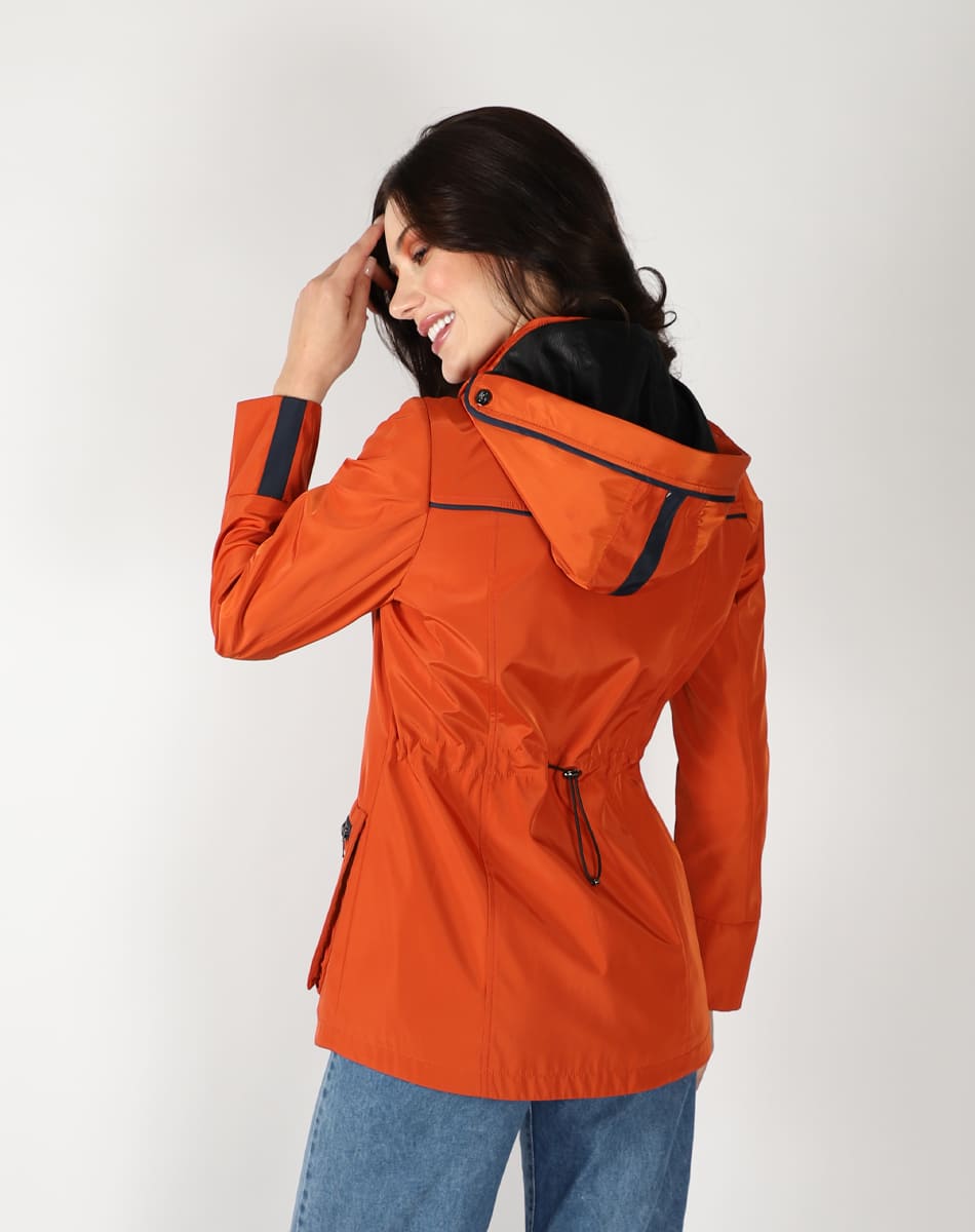 Hooded trench coat