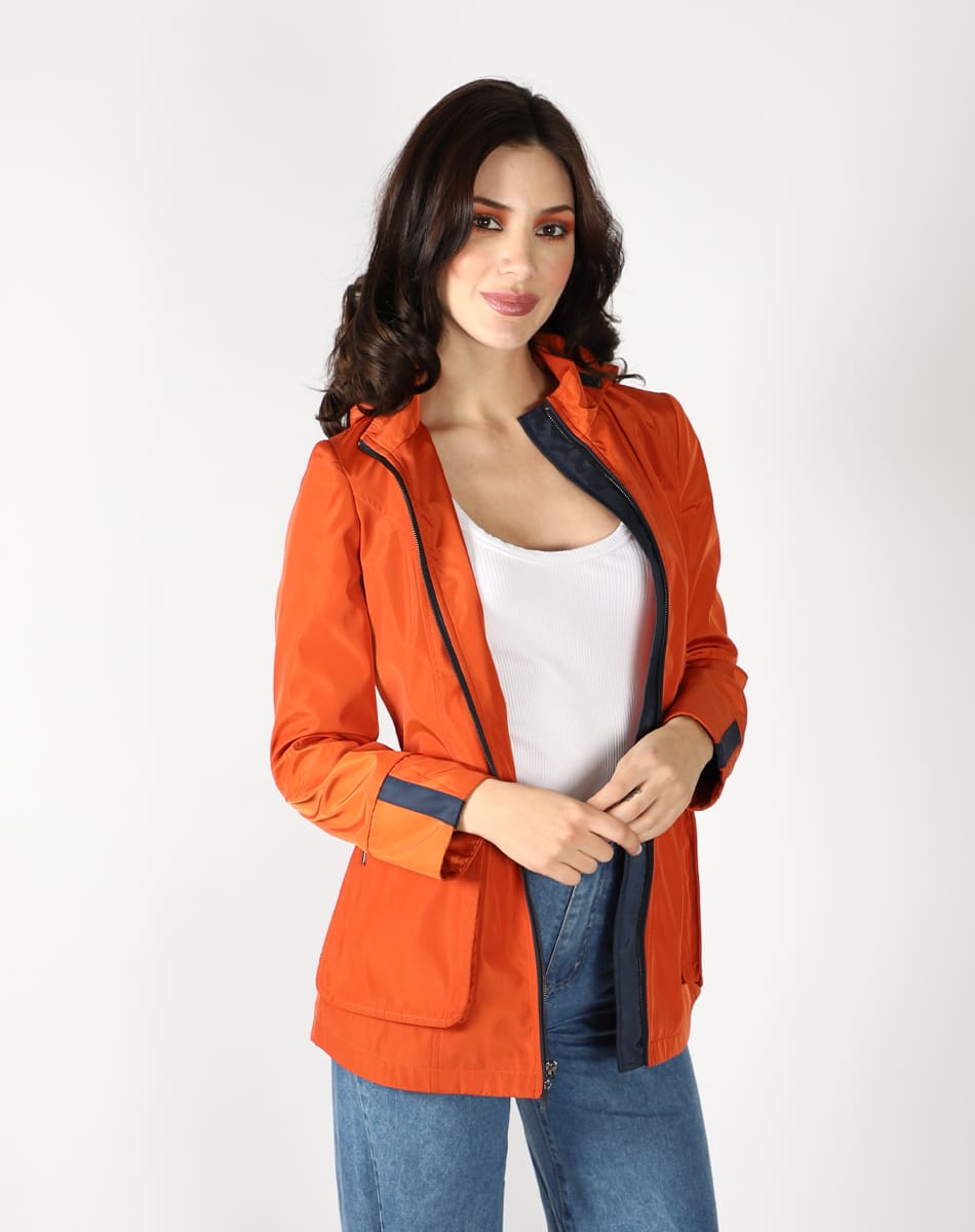 Hooded trench coat
